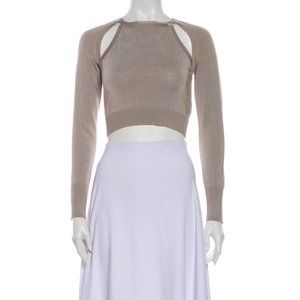 Cult Gaia Cut Out Sweater Natural Color Size Medium